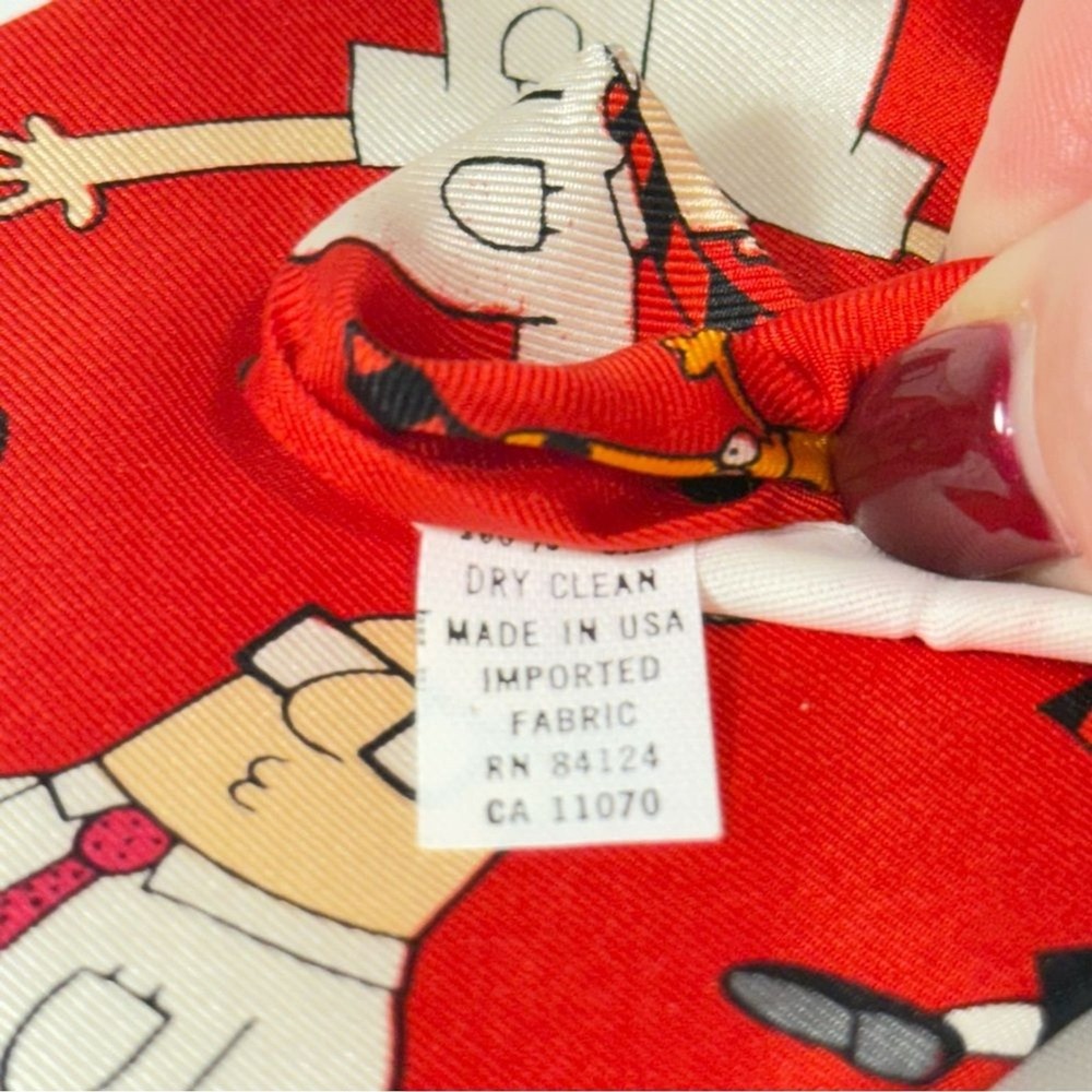 Dilbert Red Cartoon Character Silk Necktie Made in USA 59" long - Picture 4 of 5